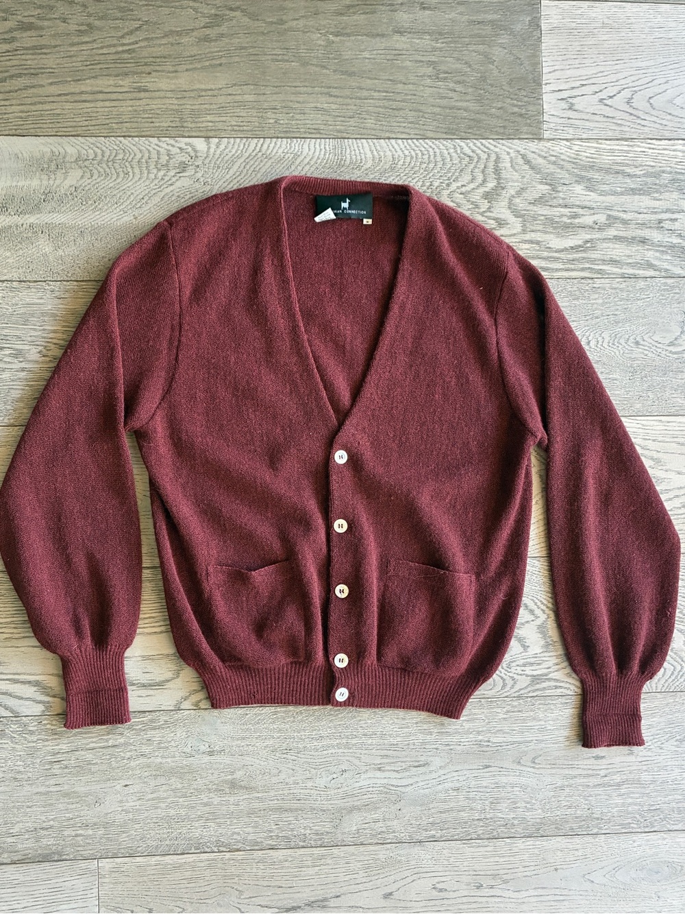 MEN’S VINTAGE 1970’s Peruvian Connection Alpaca Cardigan In M (Fits Large/XL)